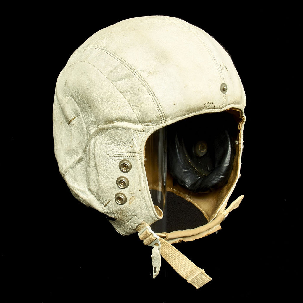 Original U.S. Air Force Cold War B-52 Nuclear Force MB-3 Leather Flying Helmet with H-149/AIC Headset Original Items