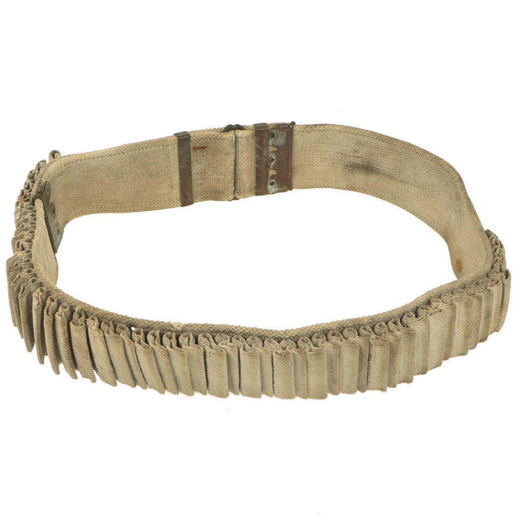 Original U.S. Spanish American War Regiment Marked .30-40 Krag Rifle Ammunition Belt by Mills & Orndorff Original Items