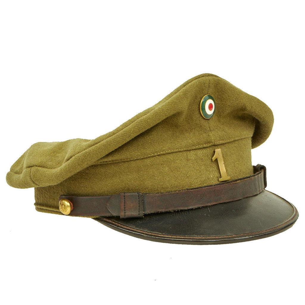 Origina WWII Era Mexican Army Visor Cap with Republica Mexicana Buttons Original Items