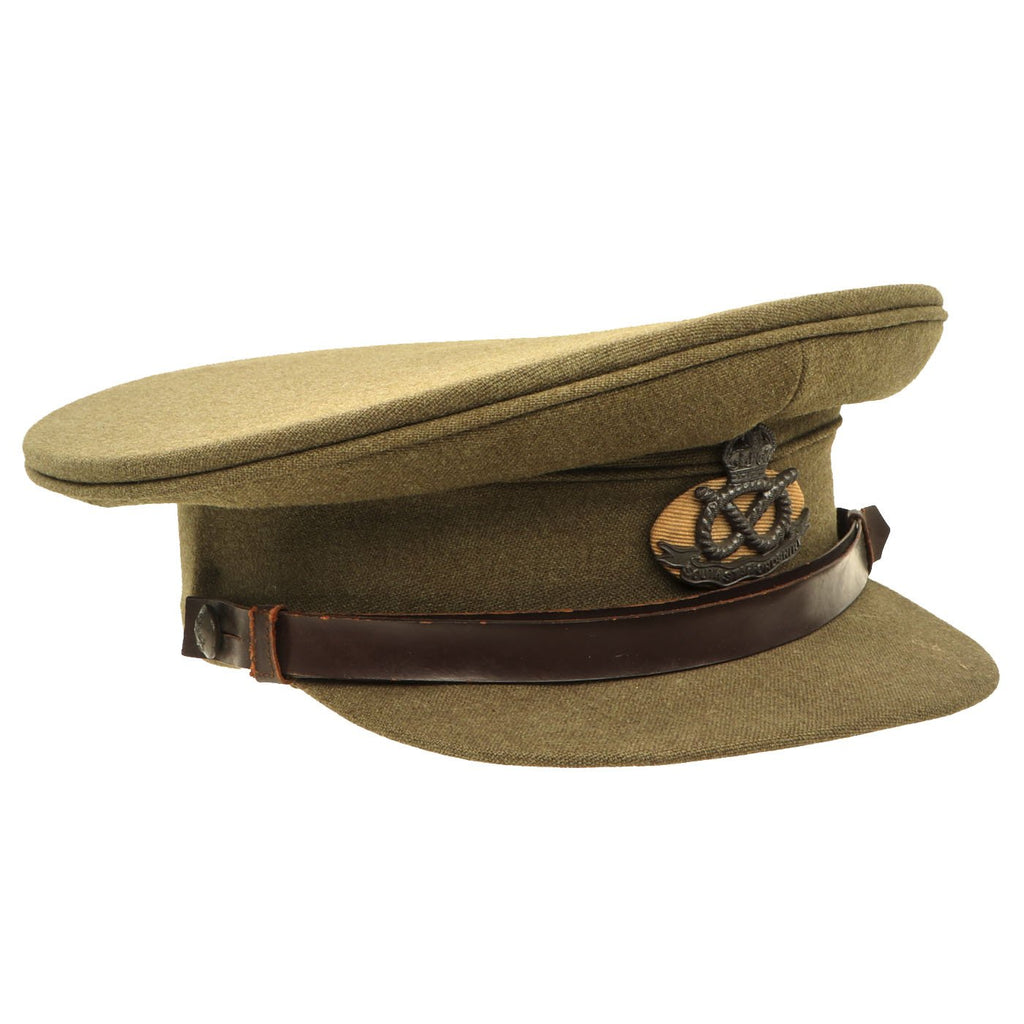Original British WWII South Staffordshire Regiment Officer Peaked Visor Cap Original Items