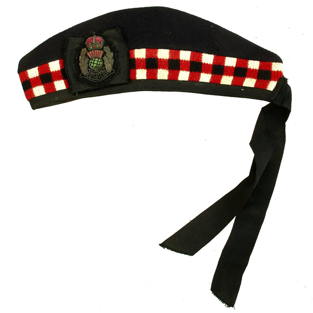 Original British WWII Scotland Police Glengarry Side Cap - SEMPER VIGILO Original Items