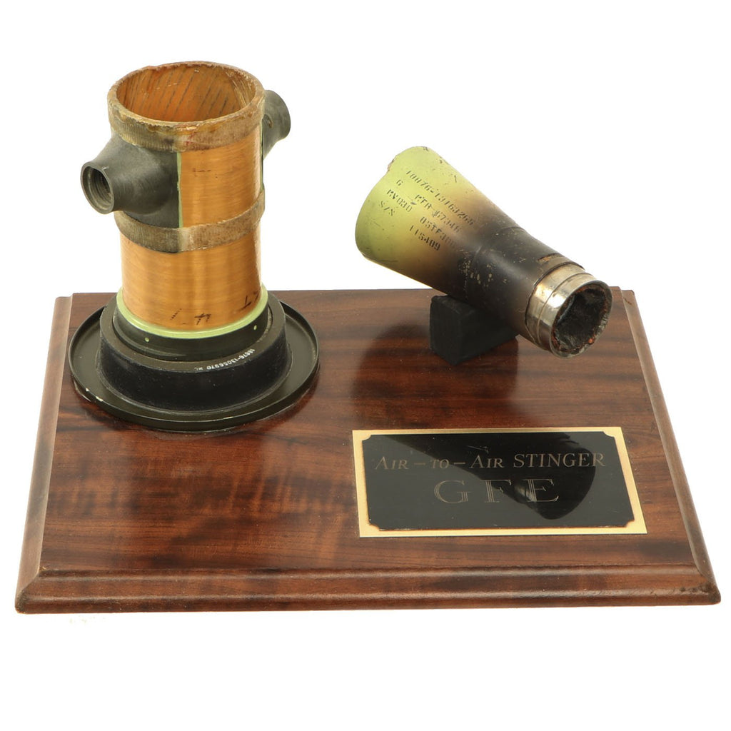 Original U.S. Operation Enduring Freedom AIM-92 Stinger ATAS (Air To Air Stinger) Missile Fragment Display Plaque Original Items