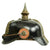 Original German WWI Hessian M1915 Infantry EM/NCO Pickelhaube Spiked Helmet - dated 1918 Original Items