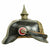Original German WWI Hessian M1915 Infantry EM/NCO Pickelhaube Spiked Helmet - dated 1918 Original Items