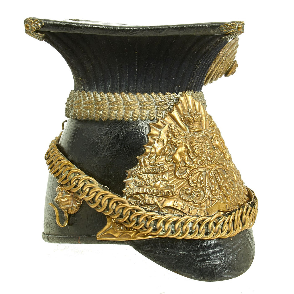 Original British Victorian Era 9th Royal Lancers Other Ranks Tschapka Helmet Original Items