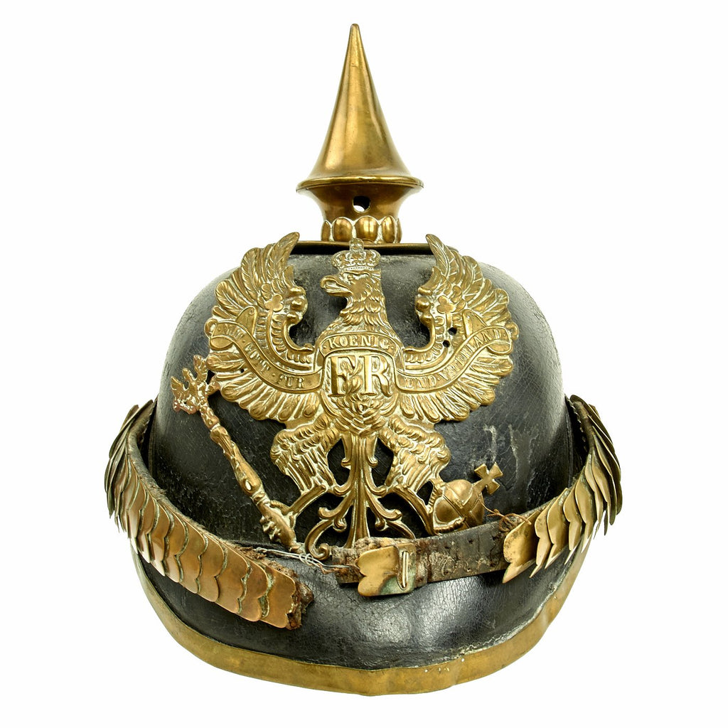 Original Imperial German WWI Prussian Infantry Officer Model 1897 Pickelhaube Helmet Original Items