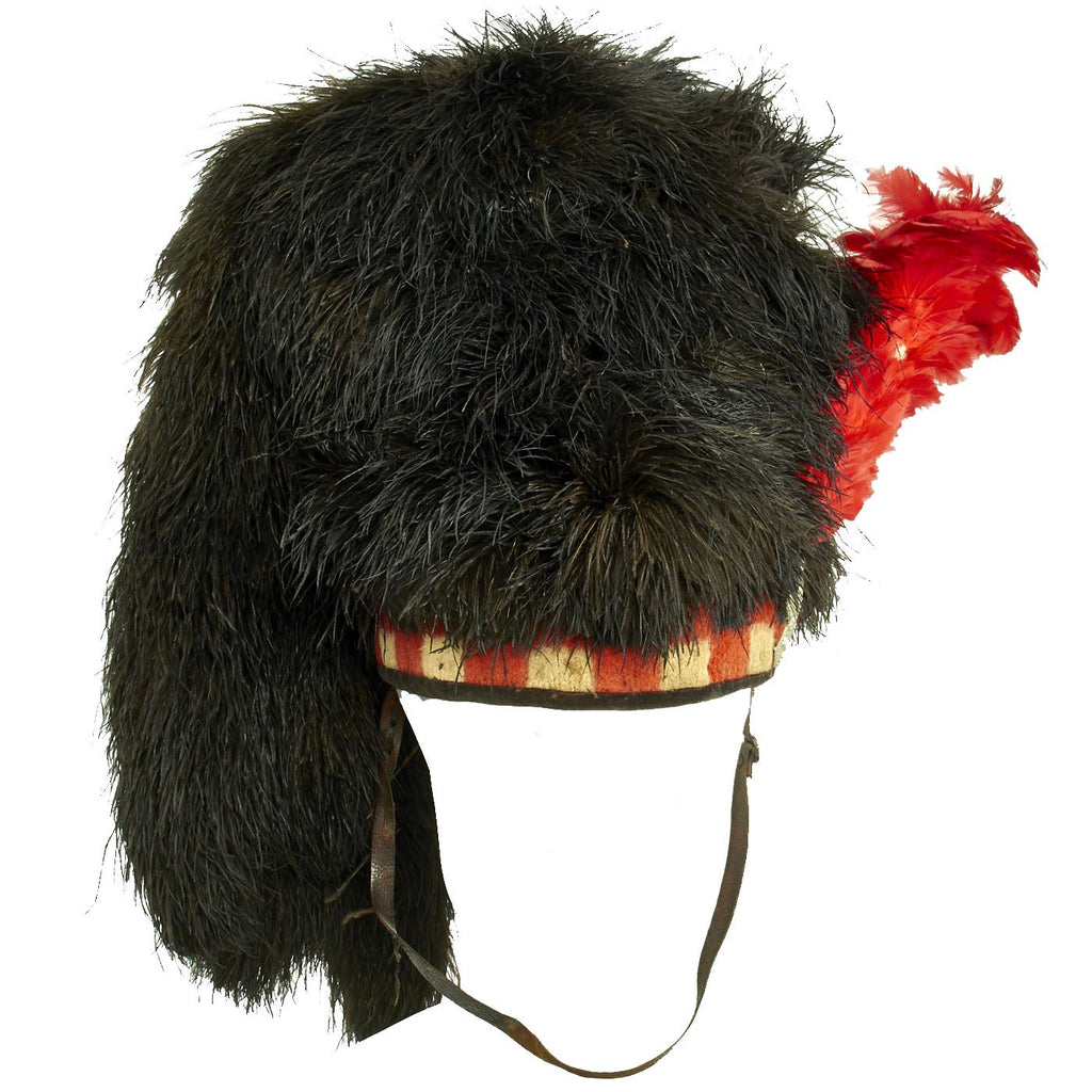 Original British WWII Era Black Watch Royal Highland Regiment Scottish Feather Bonnet - King's Crown Original Items