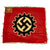 Original German WWII German DAF Labor Front 47" x 52" Fringed Flag with Überherrn 2 Town Marking Original Items