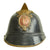 Original German WWI Leather & Steel Fire Brigade Helmet Original Items