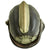 Original Belgian WWI Leather Fire Brigade Helmet with Nickel Comb and Front Plate Original Items