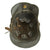 Original Belgian WWI Leather Fire Brigade Helmet with Nickel Comb and Front Plate Original Items