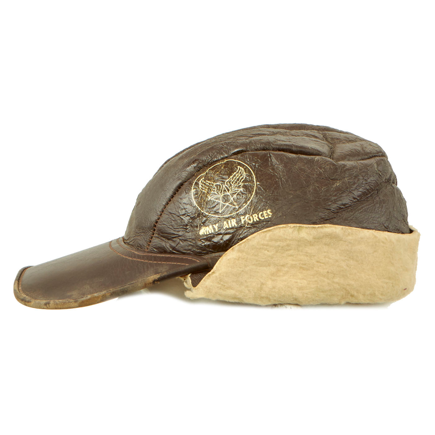 Flying Cap Original U.S. WWII USAAF B-2 Leather Flying Cap By Shaw-Barton Inc - S ...
