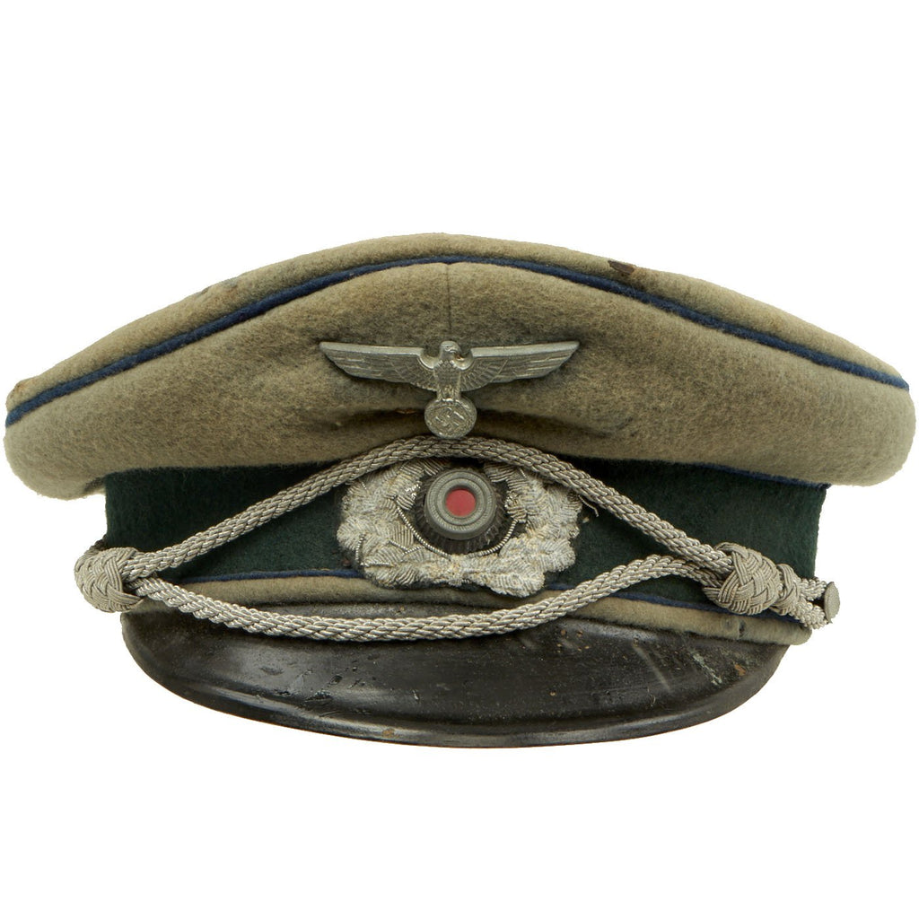 Original German WWII Heer Army Supply & Vehicle Troops Officer Visor Cap - Schirmmütze Original Items