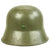 Original German WWII Heer Single Decal WWI Austrian M17 Reissued Helmet with 59cm Liner - Size 66 Shell Original Items