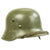 Original German WWII Heer Single Decal WWI Austrian M17 Reissued Helmet with 59cm Liner - Size 66 Shell Original Items