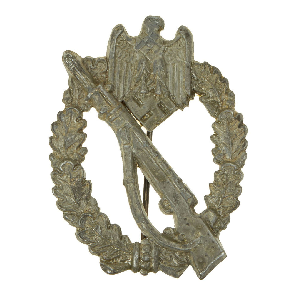 Original German WWII Silver Grade Hollow Back Infantry Assault Badge Original Items