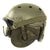 Original U.S. WWII Service Worn 2nd Type M38 Tanker Helmet by MSA with M-1944 Style Goggles Original Items