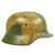 Original German WWII Identified Bring Back M35 Camouflage Helmet and Medal Grouping Original Items