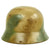 Original German WWII Identified Bring Back M35 Camouflage Helmet and Medal Grouping Original Items