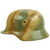 Original German WWII Identified Bring Back M35 Camouflage Helmet and Medal Grouping Original Items