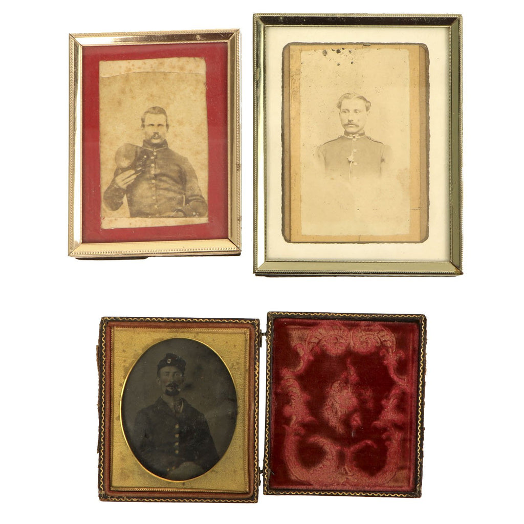 Original U.S. Civil War Federal Solider Tintype Photograph Collection - Set of Three Original Items