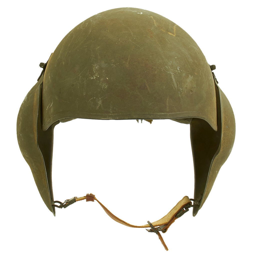 Original U.S. WWII USAAF Bomber Crew M5 Steel FLAK Helmet - Complete Original Items