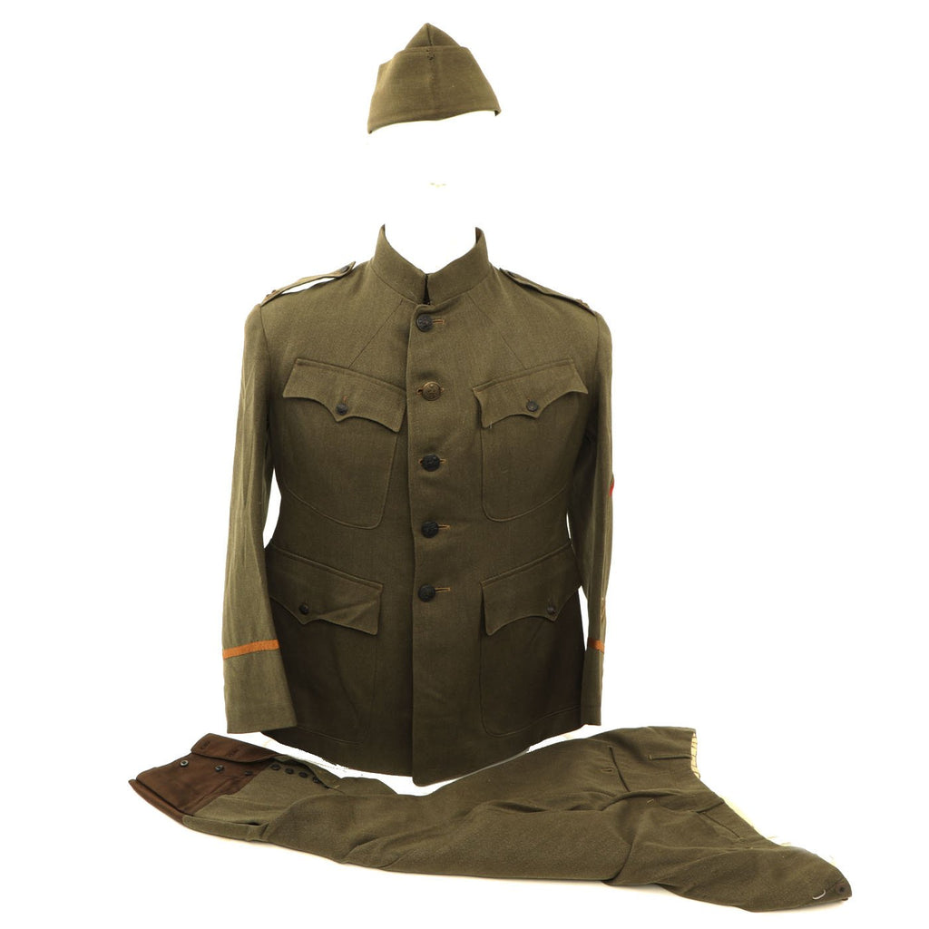 Original U.S. WWI French Made American Officer's Uniform - Dated 1918 Original Items