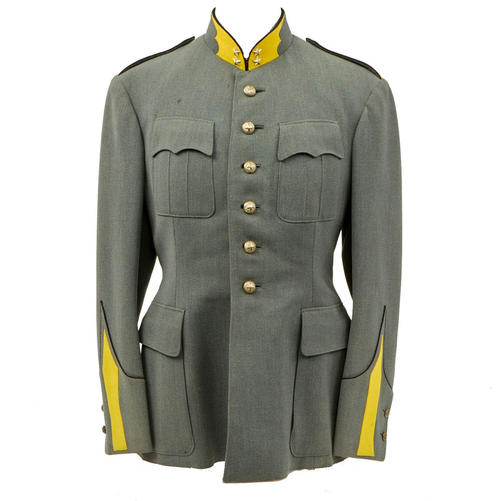 Original Swiss WWII Cavalry Oberleutnant Dress Tunic - Named - 33rd Squadron - Dragoons Original Items