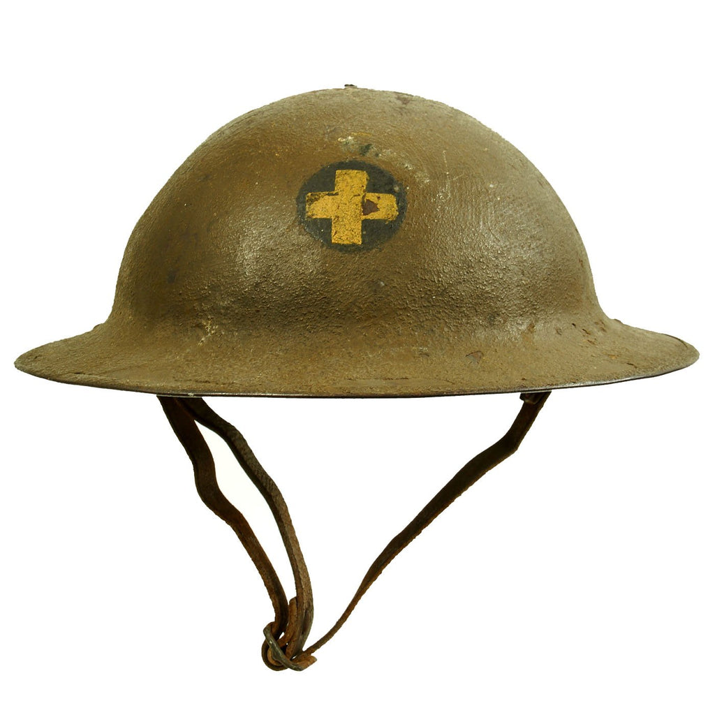 Original U.S. WWI M1917 33rd Infantry Division Doughboy Helmet - "Golden Cross Division" Original Items