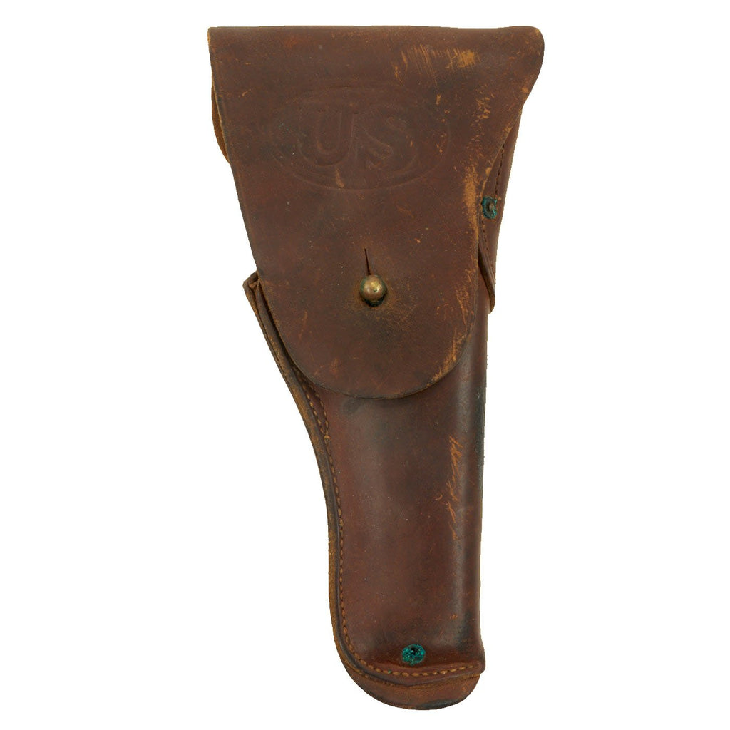 Original U.S. WWI M1916 .45 Colt 1911 Leather Holster by Clinton Saddelry - Dated 1916 Original Items