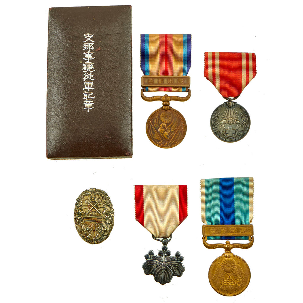 Original Imperial Japanese Pre-WWI to WWII Military Medals of Honor Collection - 5 Items Original Items