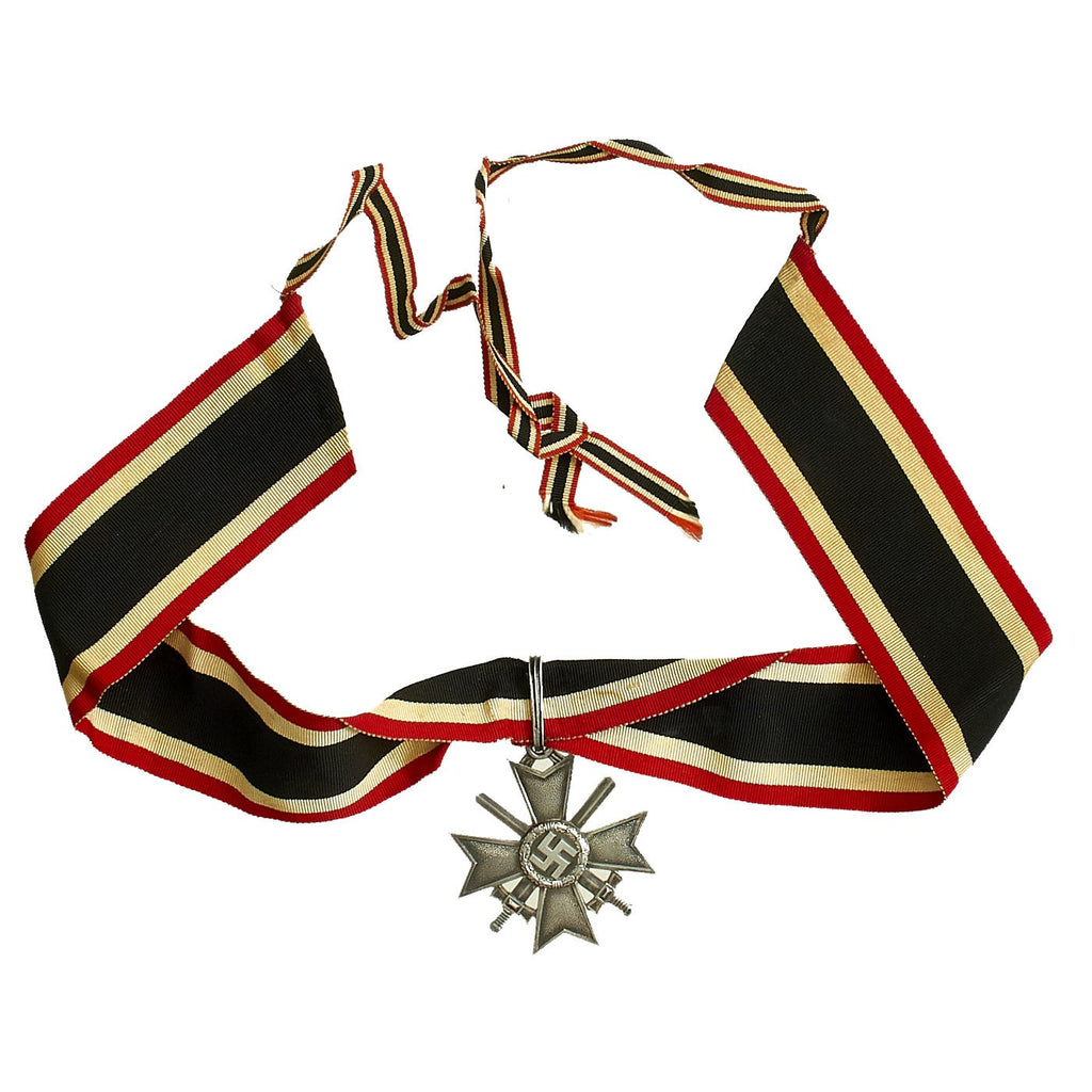 Original German WWII Knight's Cross of the War Merit Cross by Deschler & Sohn with Ribbon - KvK Original Items