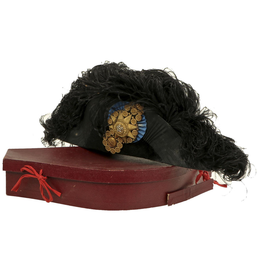 Original Italian WWII Victor Emmanuel III of Italy Royal house of Savoy-Sardinia Diplomatic Bicorne Hat Original Items