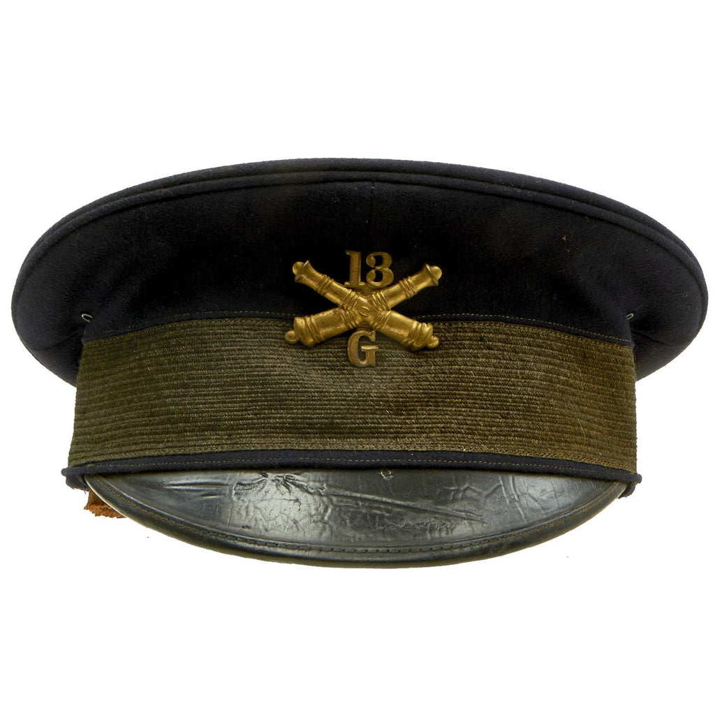 Original U.S. Spanish American War 13th Artillery Regiment M1902 Visor Cap by The Lilley Co. Original Items