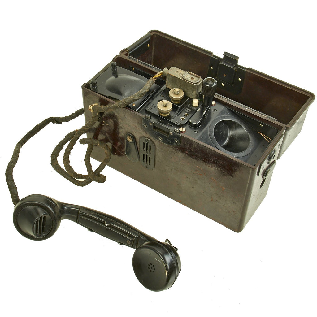 Original German WWII 1941 dated Feldfernsprecher FF 33 Field Telephone Original Items