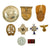 Original German WWI & WWII Insignia Grouping - Medals, Badges, & Tinnies - 9 Items Original Items