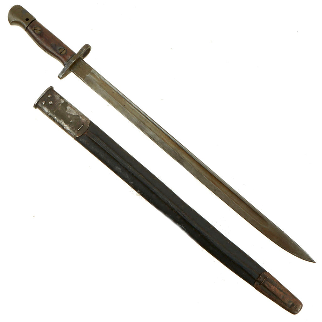 Original British WWI P-1907 Enfield Bayonet by WILKINSON with No. I Mk. II Scabbard - dated 1913 Original Items