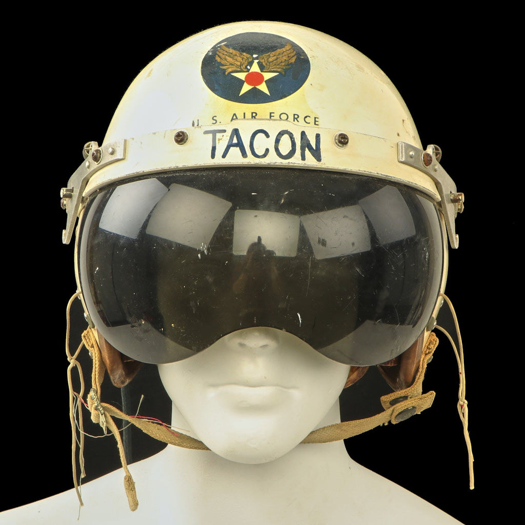 Original Cold War U.S. Air Force P-4A Flight Helmet with Tint Visor Original Items