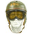 Original U.S. WWII M38 Tanker Helmet by Sears Saddlery Co. with M-1944 Polaroid Goggles - Size 7 1/2 Original Items