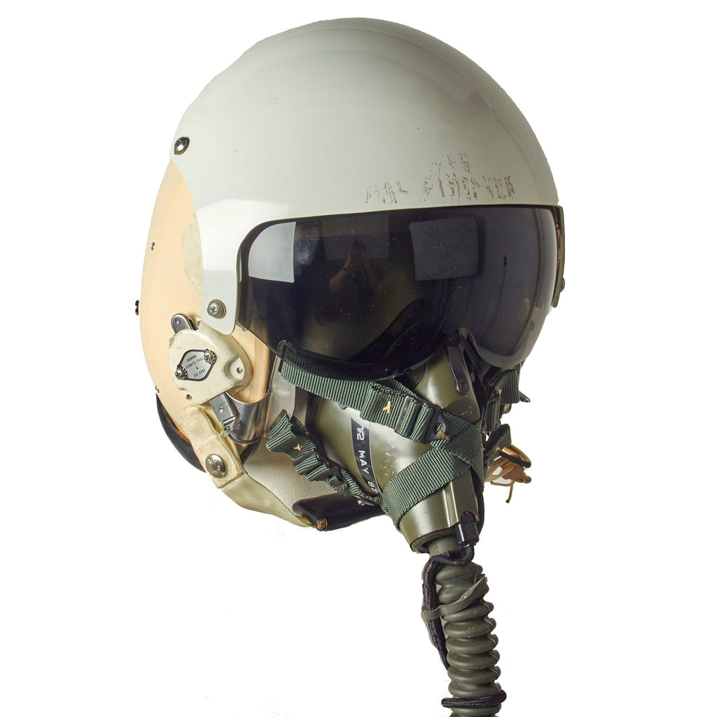 Original U.S. Cold War Era Named HGU-26/P Flight Helmet with Dual Visor, Oxygen Mask and Carry Bag - Named to Major General William H. Sistrunk Original Items