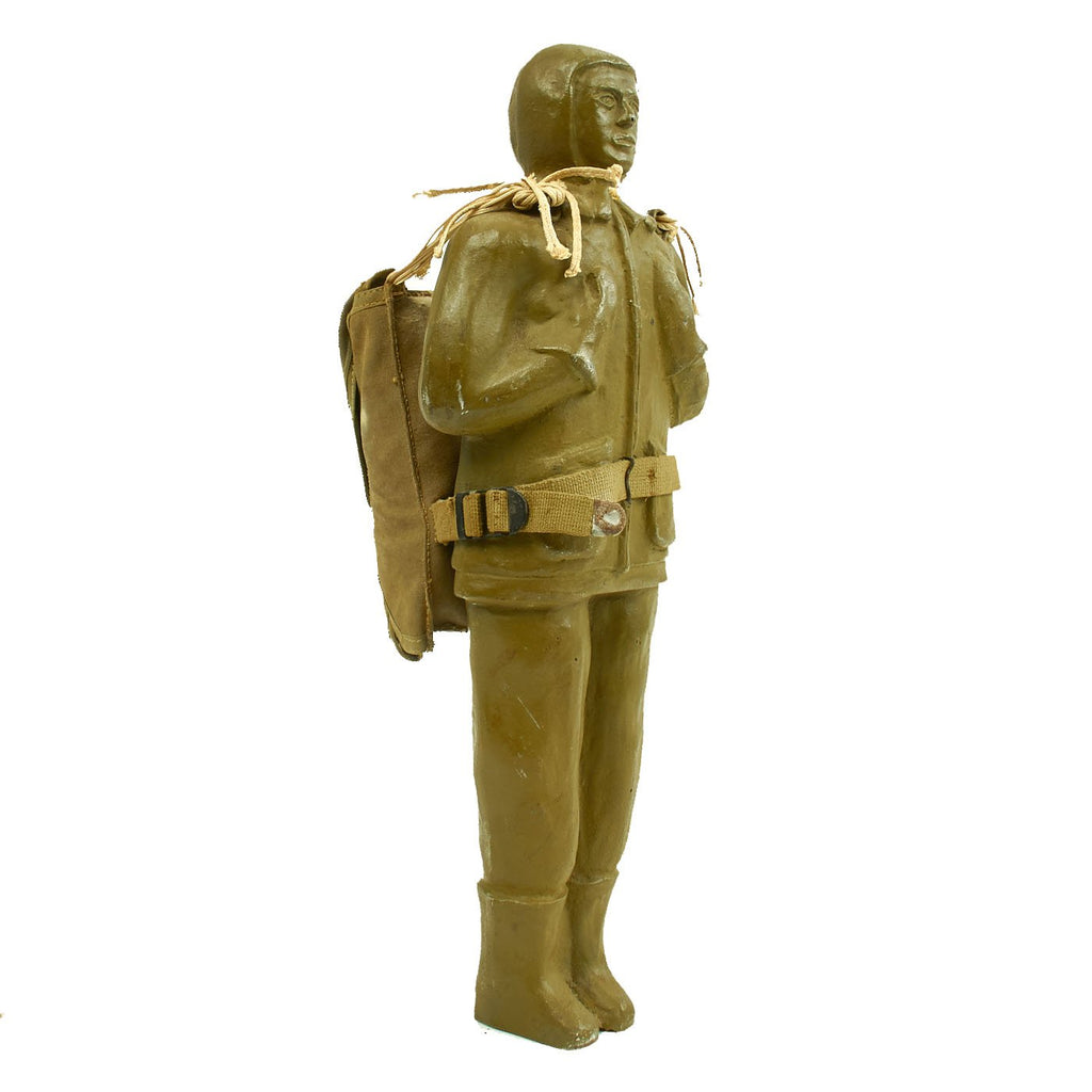 Original U.S. WWII Oscar Experimental 1943 Paradummy Paratrooper Decoy Doll with Chute and Pack Original Items