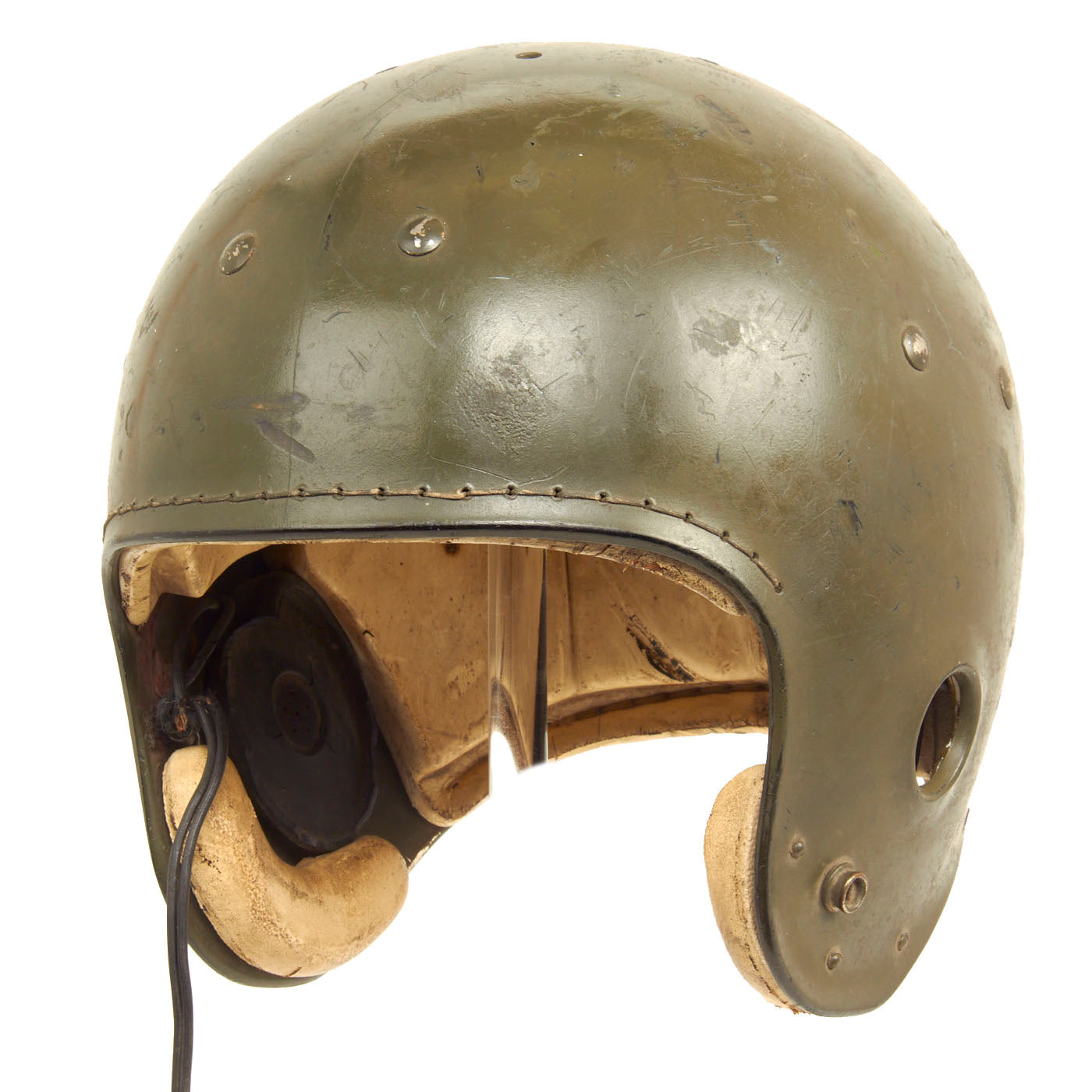 Original U.S. Korean War Era 1950s Tanker Football Helmet by MacGregor – International Military Antiques Original U.S. Korean War Era 1950s Tanker Football Helmet by MacGregor – International Military Antiques