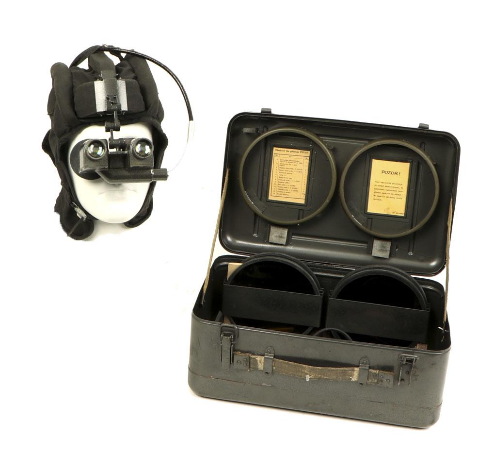 Original Cold War Soviet Czech PNV-57 Night Vision Goggles with Case in Excellent Condition