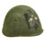 Original WWII Italian M33 Helmet marked with Eagle & Crossed Flags Stencil - stamped P81 Original Items