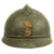 Original French WWI Model 1915 Adrian Helmet in Horizon Blue with RF Badge Original Items