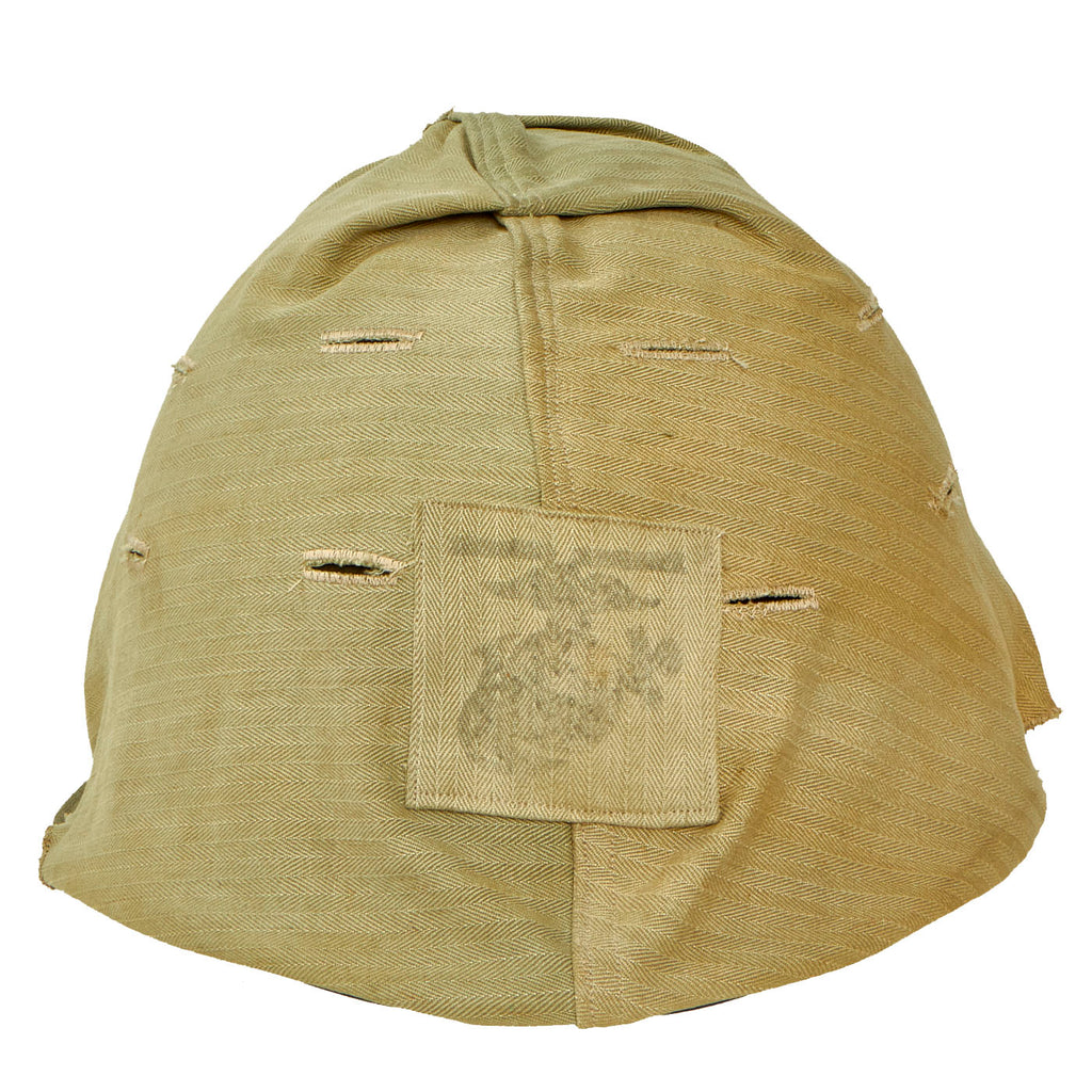 Original U.S. WWII 1943 McCord Front Seam Fixed Bale M1 Helmet with USMC Korean War / Vietnam War Era Cover and CAPAC Liner Original Items