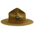 Original U.S. WWII Marine Corps OD Green Pressed Felt Campaign Hat with EGA - "Drill Instructor Hat" Original Items