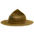 Original U.S. WWII Marine Corps OD Green Pressed Felt Campaign Hat with EGA - "Drill Instructor Hat" Original Items