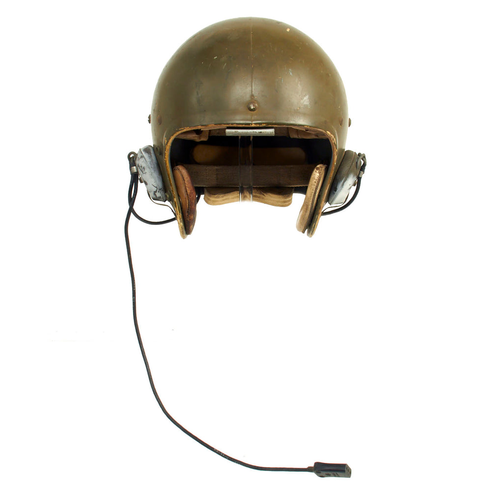 Original U.S. Korean War / Early Vietnam War Tanker Helmet by Spalding - Converted Football Helmet Original Items