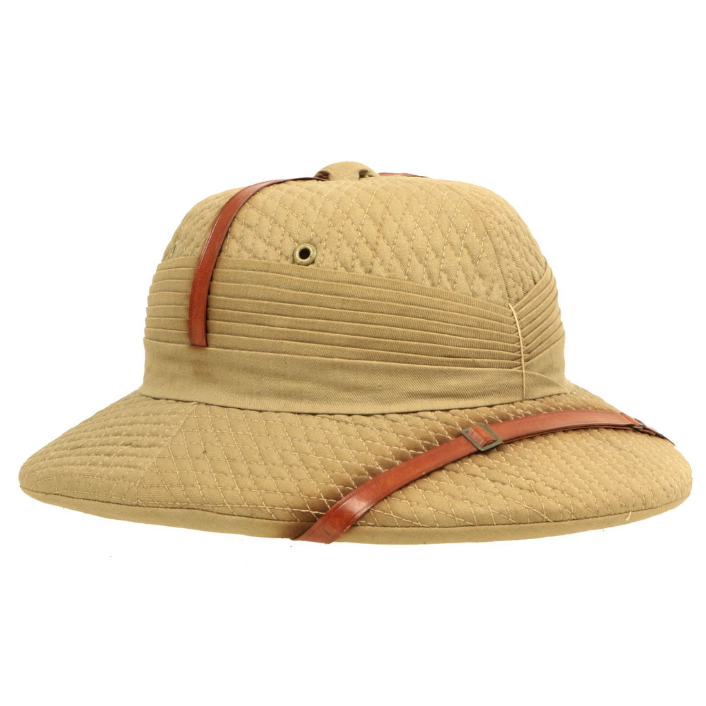Original U.S. Pre-WWII Bombay Bowler Style Safari Pith Helmet by Bailey Of California Original Items